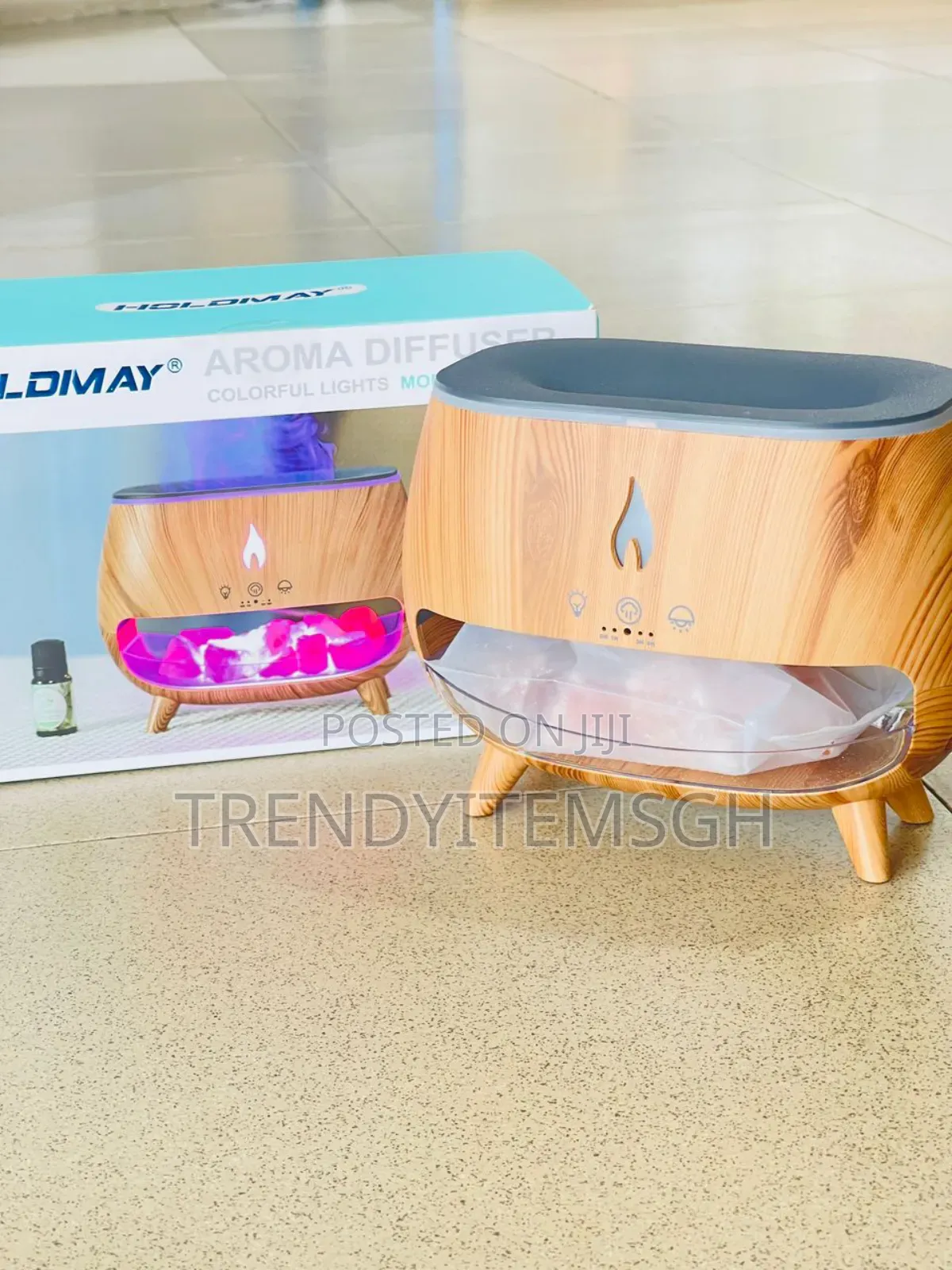 Wood Grain Colorful Light Aroma Diffuser