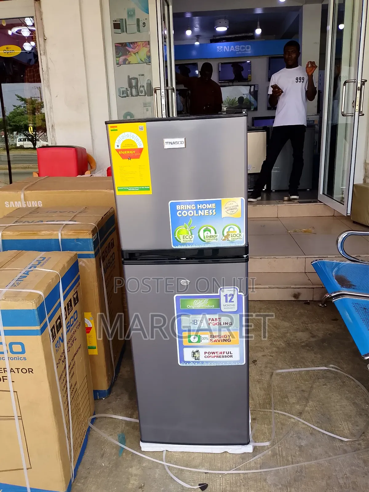 Eco Friendly Nasco 138 Litters Double Door Fridge