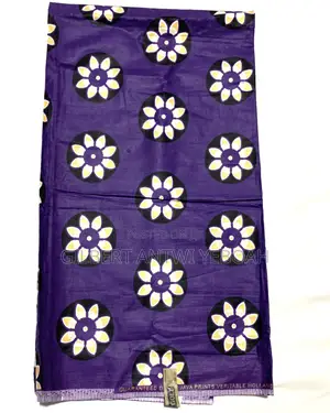 Beautiful Purple With Flower Pattern 3 Yards Cloth for Women