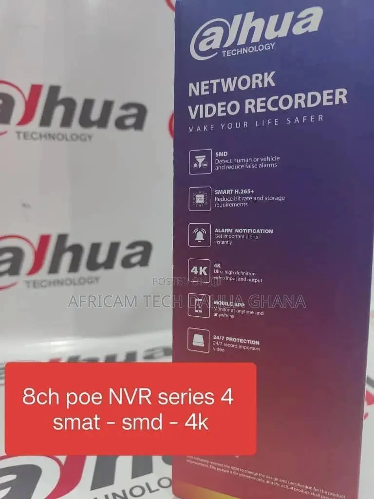 Dahua 8channel NVR 8poe Smart - SMD - 4series