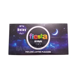 Fiesta All Night Condom With Delay Gel . 24 Packs of 3 in 1