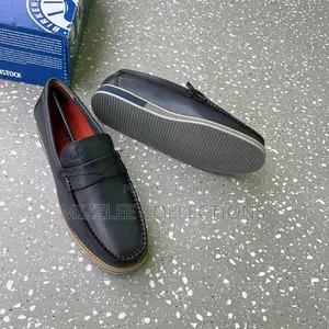 Executive Clarks Leather Loafers Black Brown and Blue