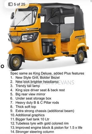 New TVS King Deluxe Plus iTouch Start 2025
