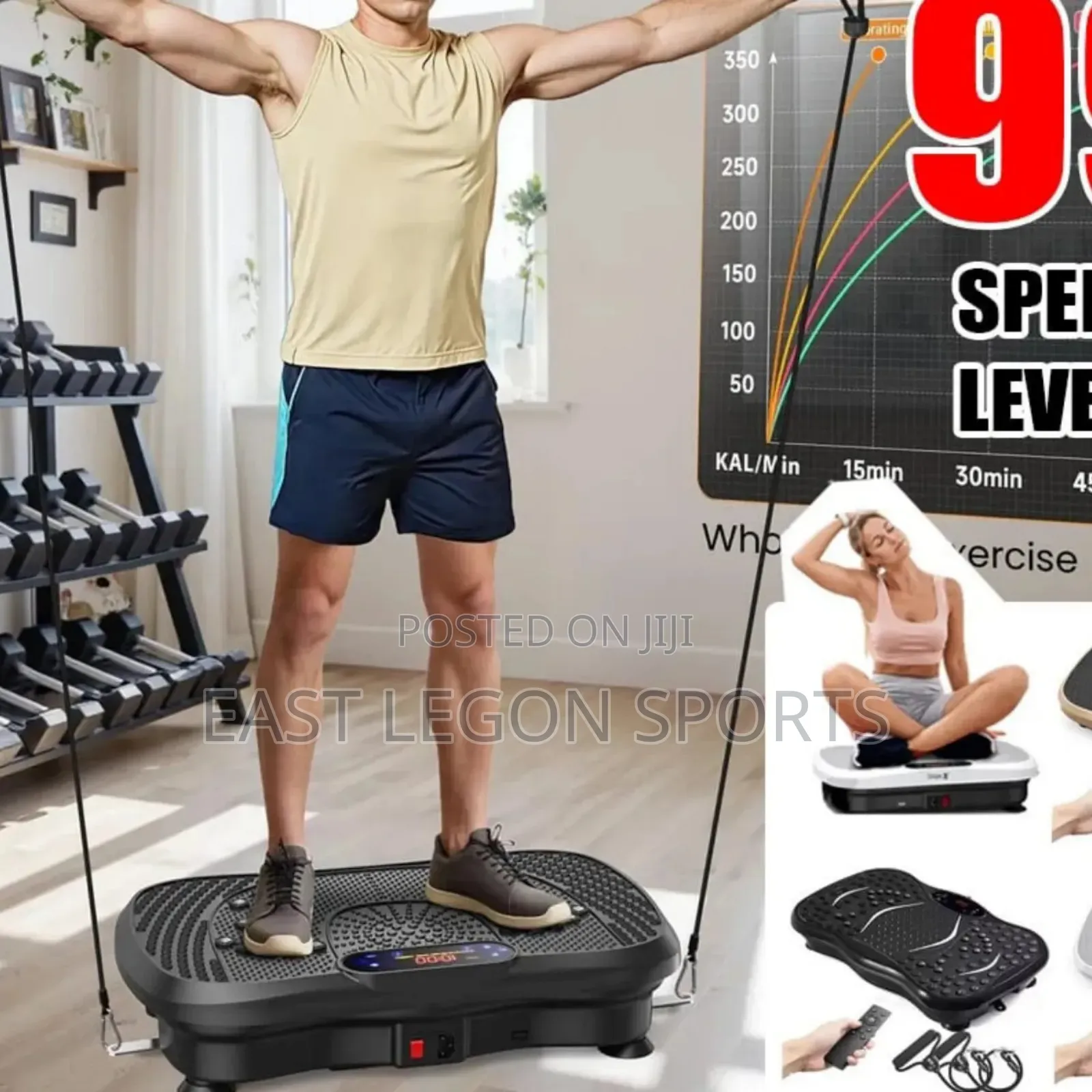 Vibration Plate Platform Home Gym Body Exercise Full Body Masarge