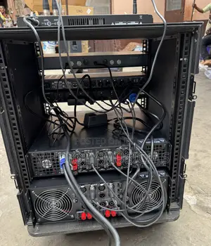Full Set of Amplified Rack With Yamaha 4- Channel Amplifier, Ashly