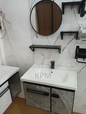 Hotel Bathroom Furniture Wall Fix Mirrored Cabinet Basin Triple Shelf