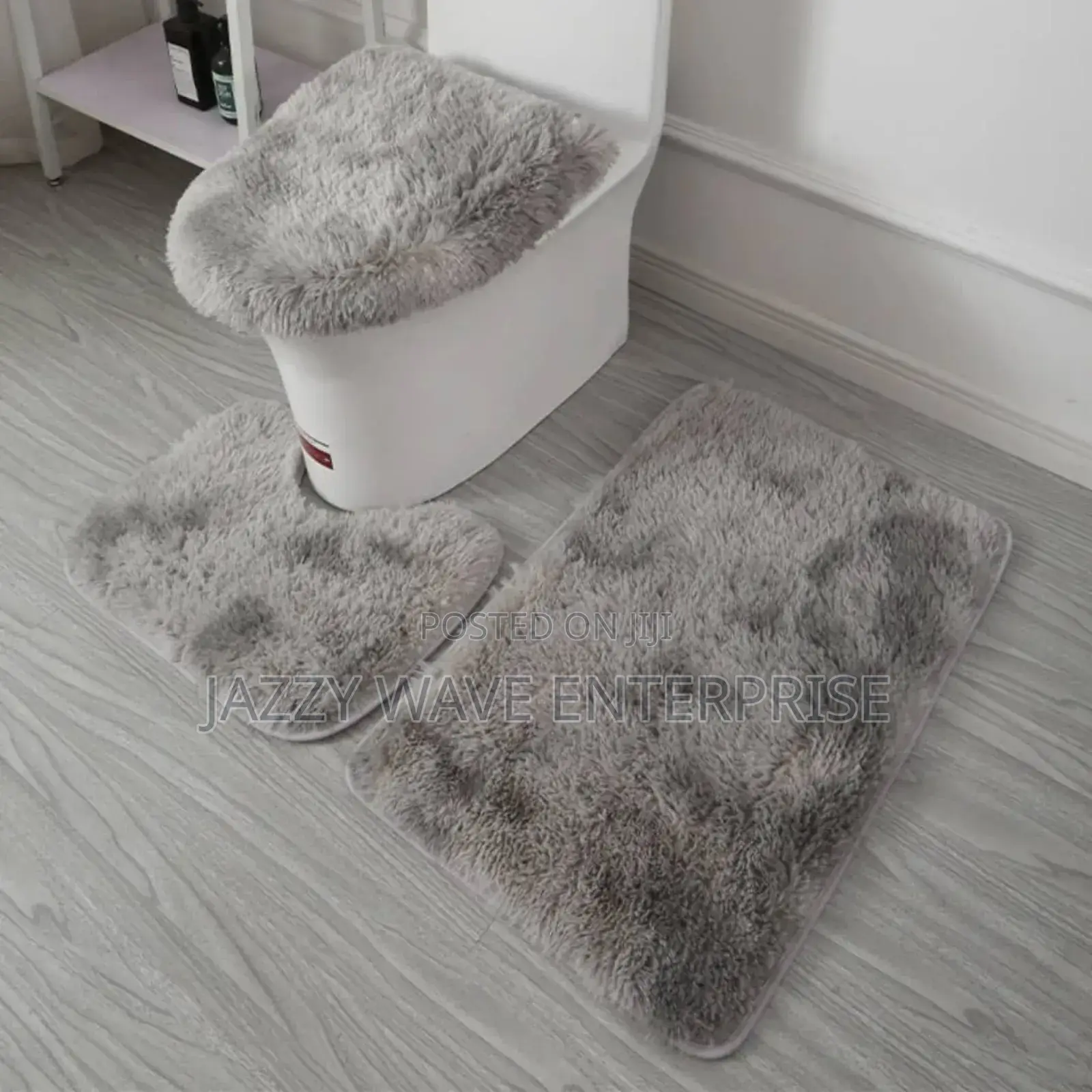 3 in 1 Fluffy Toilet Doormat