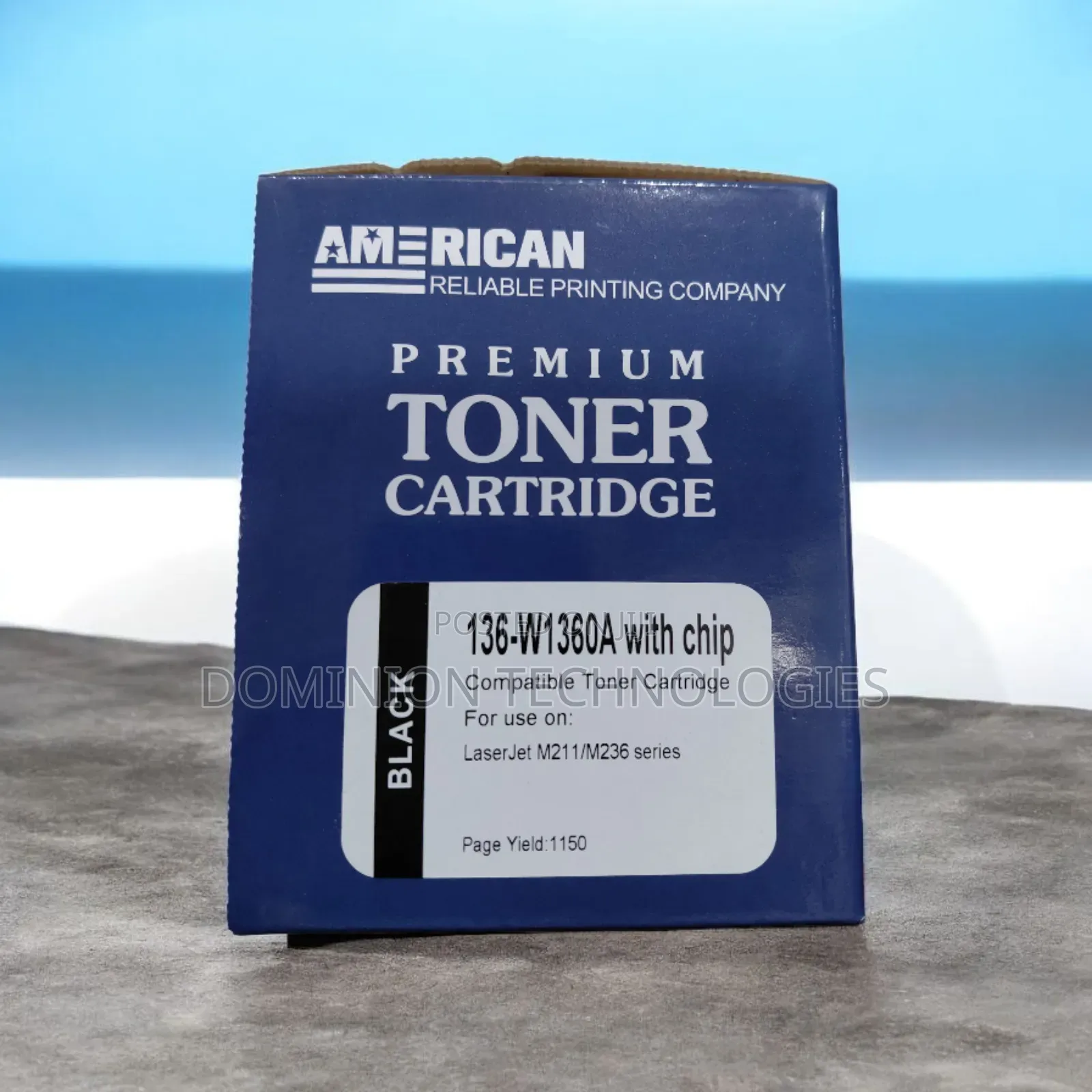 American 136a W1360a With Chip Black Premium Toner Cartridge