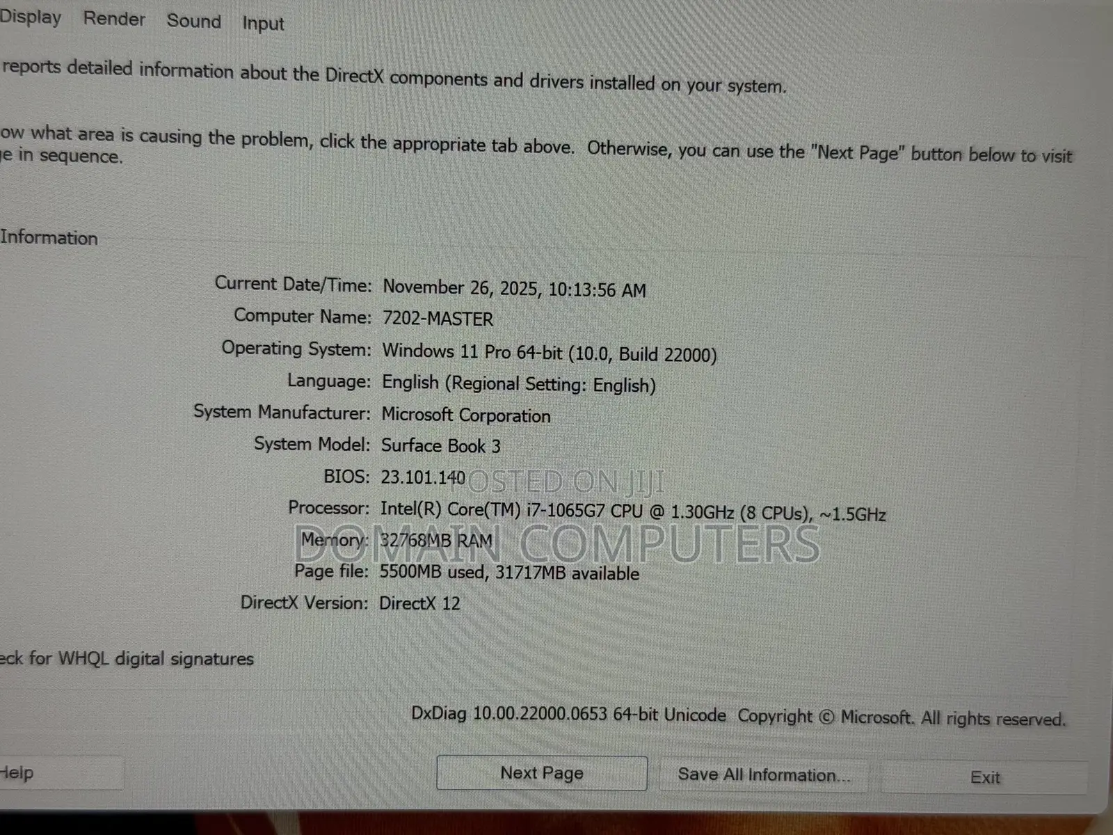 Laptop Microsoft Surface Laptop 3 32GB Intel Core I7 SSD 512GB