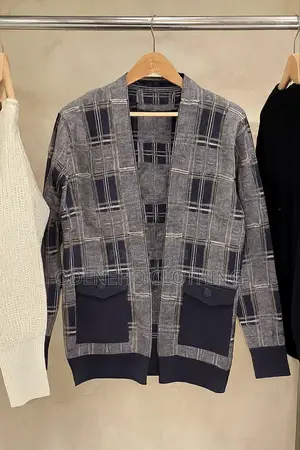 Checked Cardigan