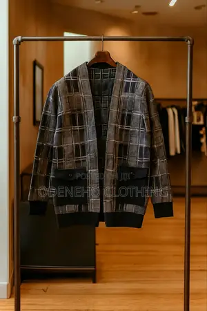 Checked Cardigan