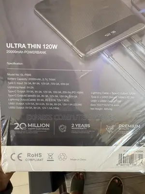 Green Lion Ultra Thin 120w 20000mah Laptop Power Bank From Uk Original