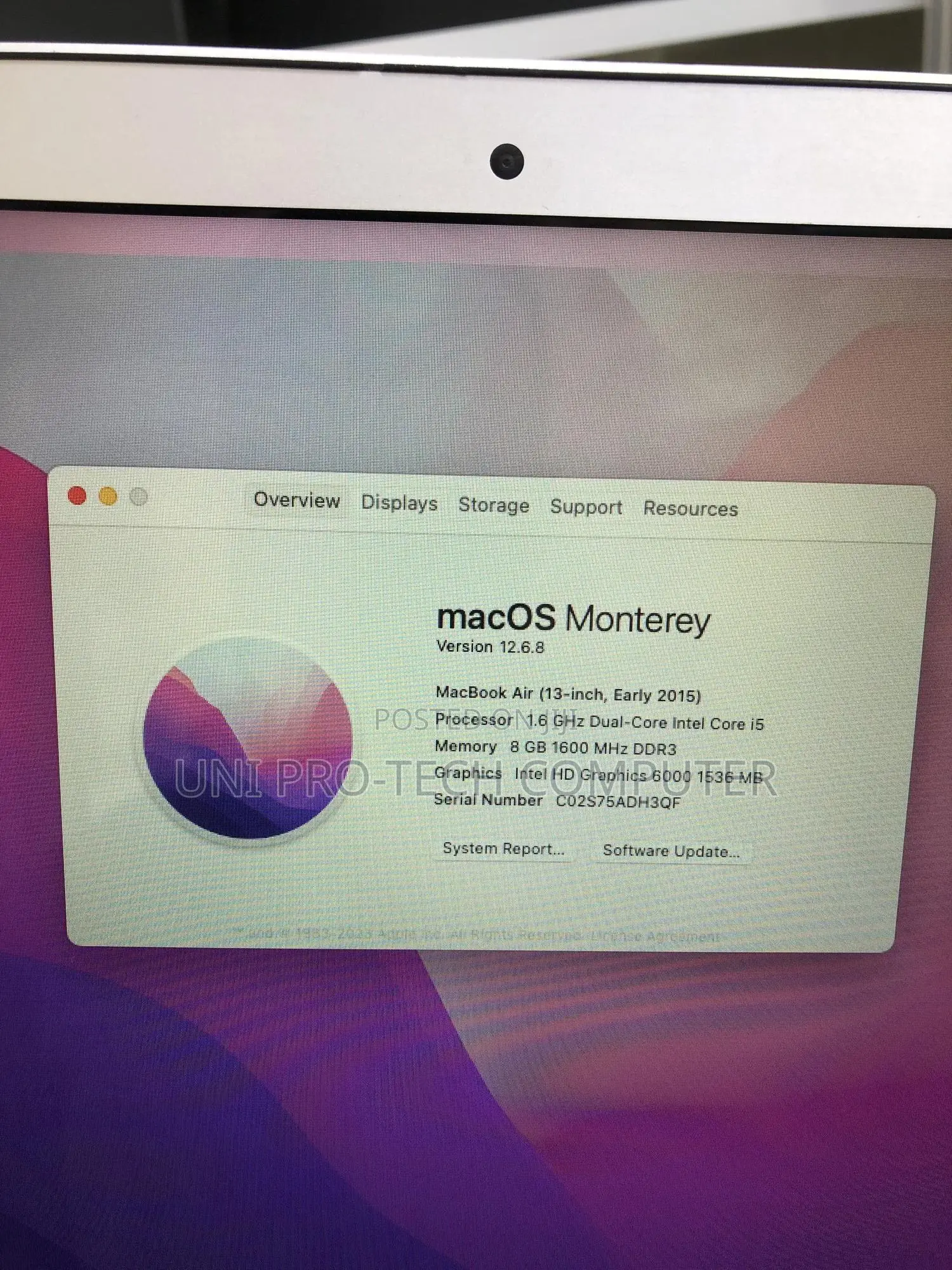 Laptop Apple MacBook Air 8GB Intel Core I5 SSD 256GB
