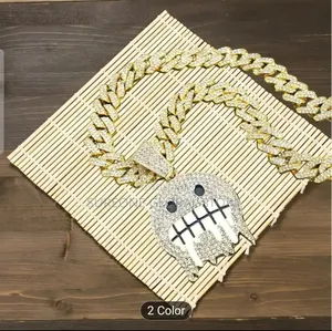 Hip Hop Ice Face Expression Cuban Chain Necklace - Ice Teeth