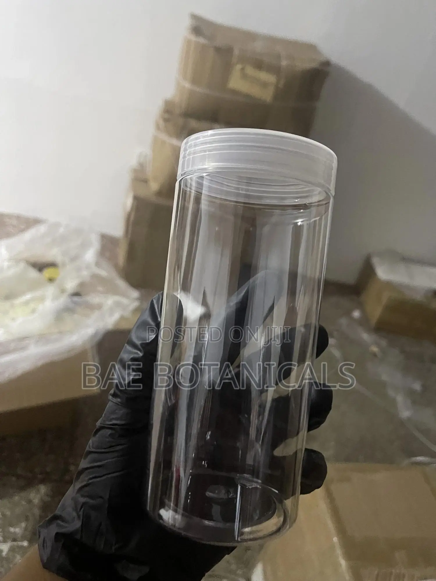 500ml Cosmetic Jar and Free Gasket (With Clear, White or Gold Lid)
