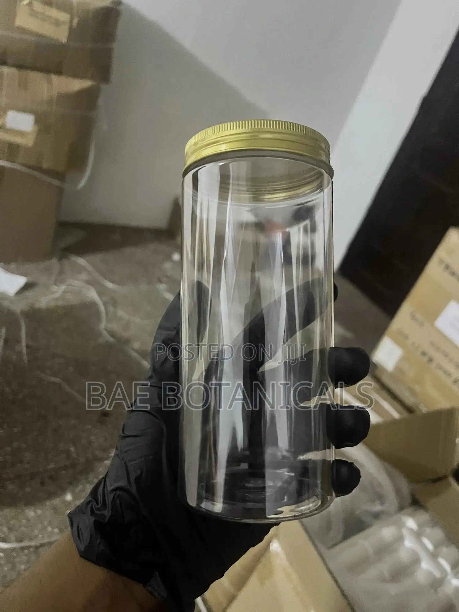 500ml Cosmetic Jar and Free Gasket (With Clear, White or Gold Lid)