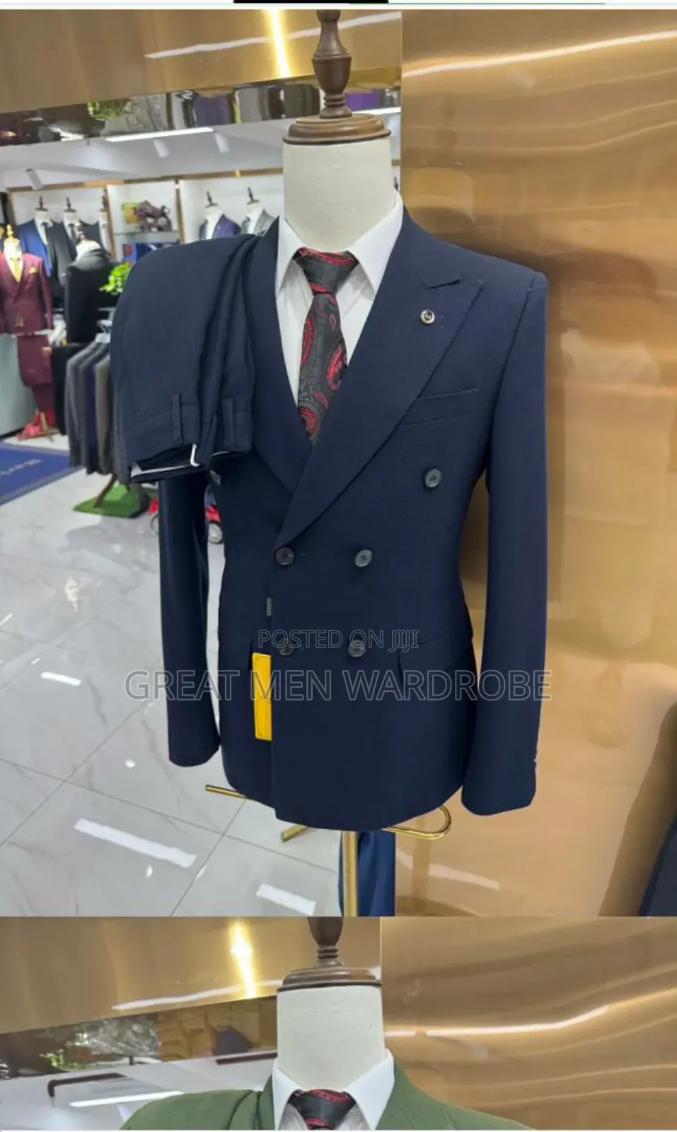 Slim Fit Breasted Suit.