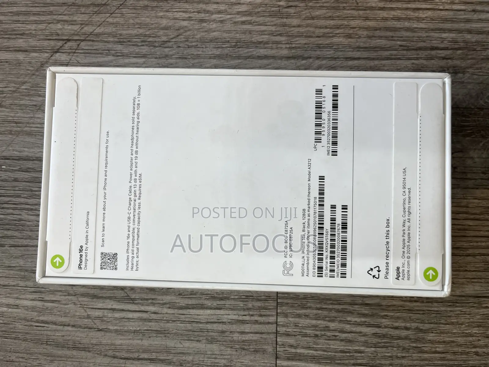New Apple iPhone 16e 128 GB Black