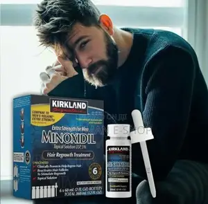Minoxidil Men's Hair/Beard Solution - 1 Box (6 Pieces) 