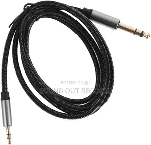 5m Braided Anti Rust 6.5mm To 3.5mm Gold Plated Audio Cable