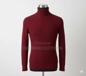 Wine And Army Green Turtle Neck For Unisex