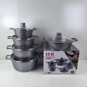 H·Vk Granite Cookware Set – 12pcs Non-Stick Pots