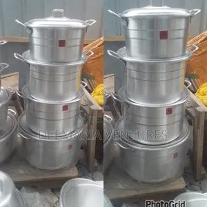 4 Sets Big Cooking Pots (Koko Silver) For Sale