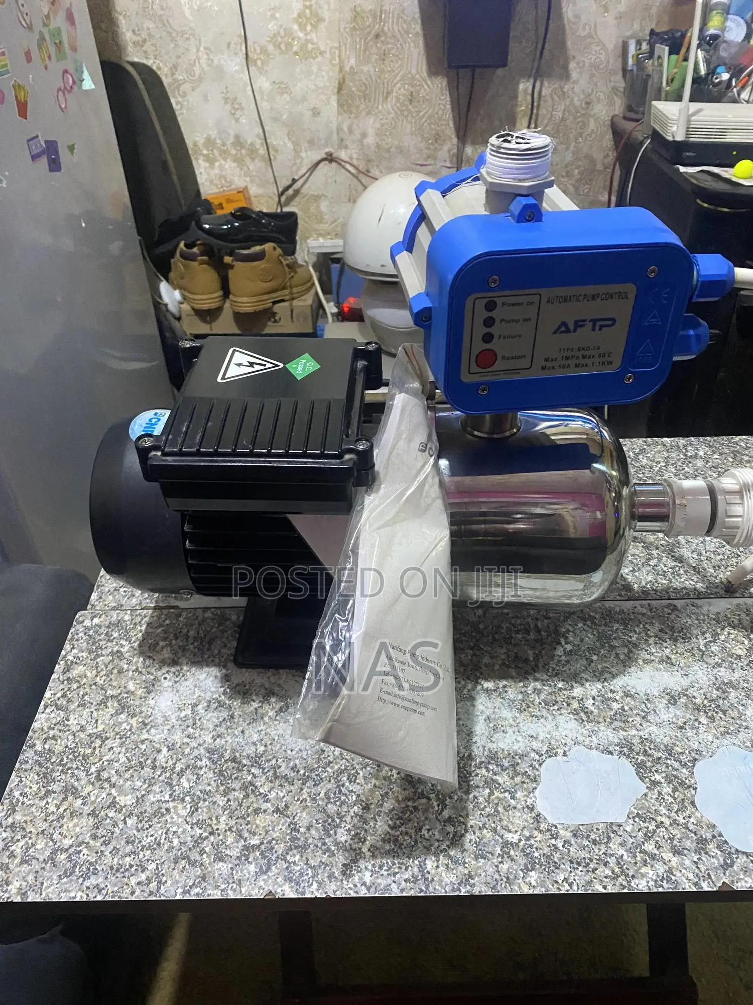 A CNP 0.55 Kw Complete and a Gardena Pump for Sale.