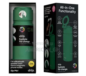 Drip 17oz Water Bottle Bluetooth Speaker With Phone Holder