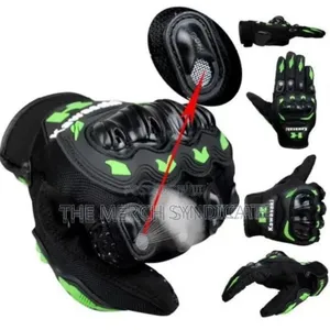 Kawasaki Motorcycle Racing Full Finger Knuckle Touch Screen Gloves