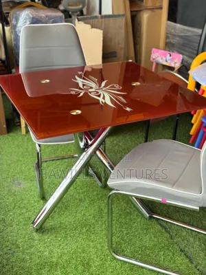 Modern 2- 1glass Dining Room Set