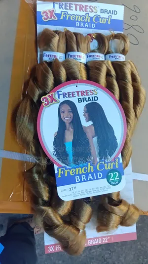 22"French Curly Braid Hair