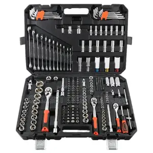 222pcs Repair Combination Tool Set (Black and Orange)