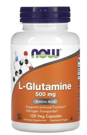 L-glutamine 500 Mg 120 Veg Capsules Gmp Quality Assured, Vegan,
