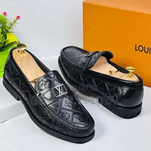 Louis Vuitton Major Loafer In Black Monogram-embossed Calf Leather