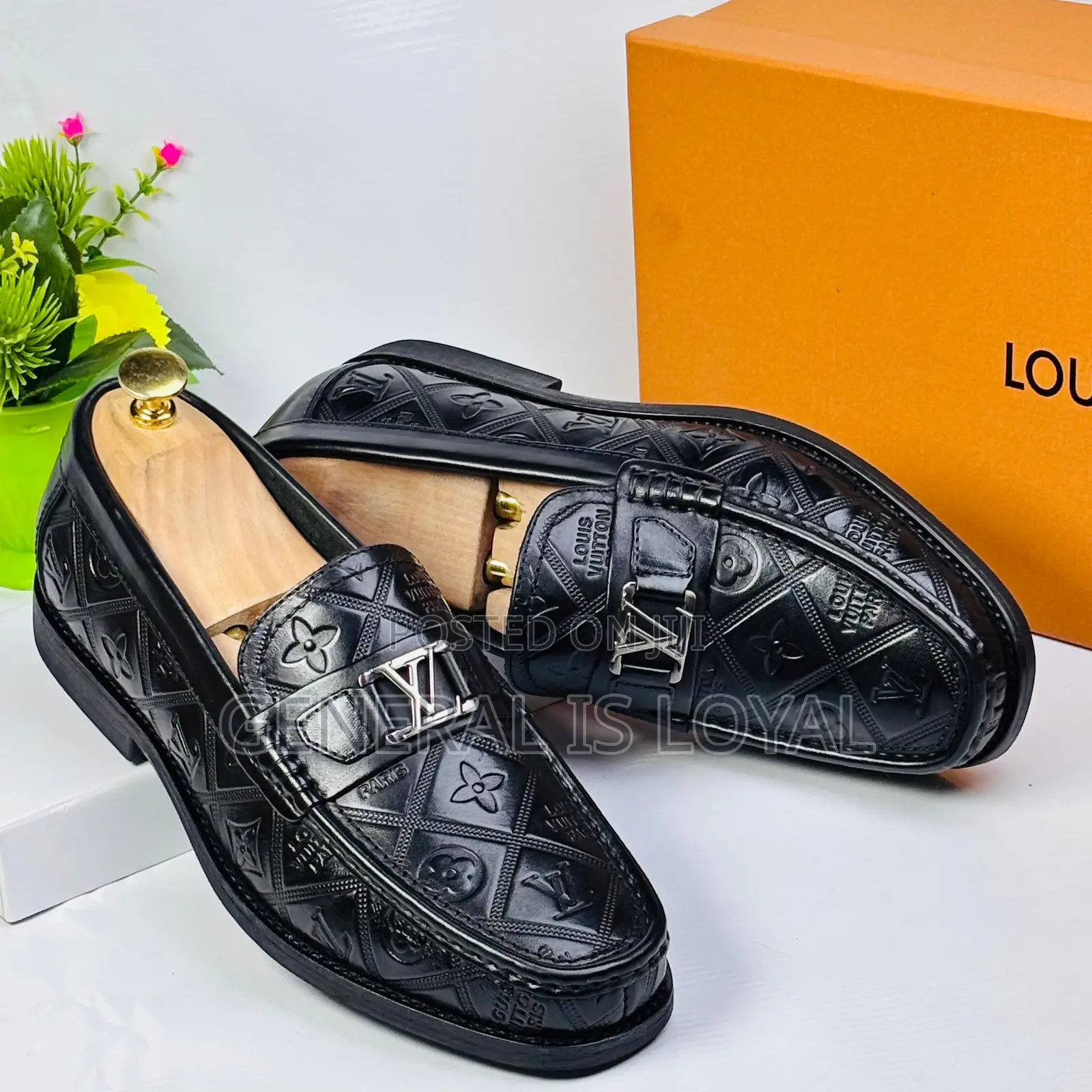Louis Vuitton Major Loafer In Black Monogram-embossed Calf Leather