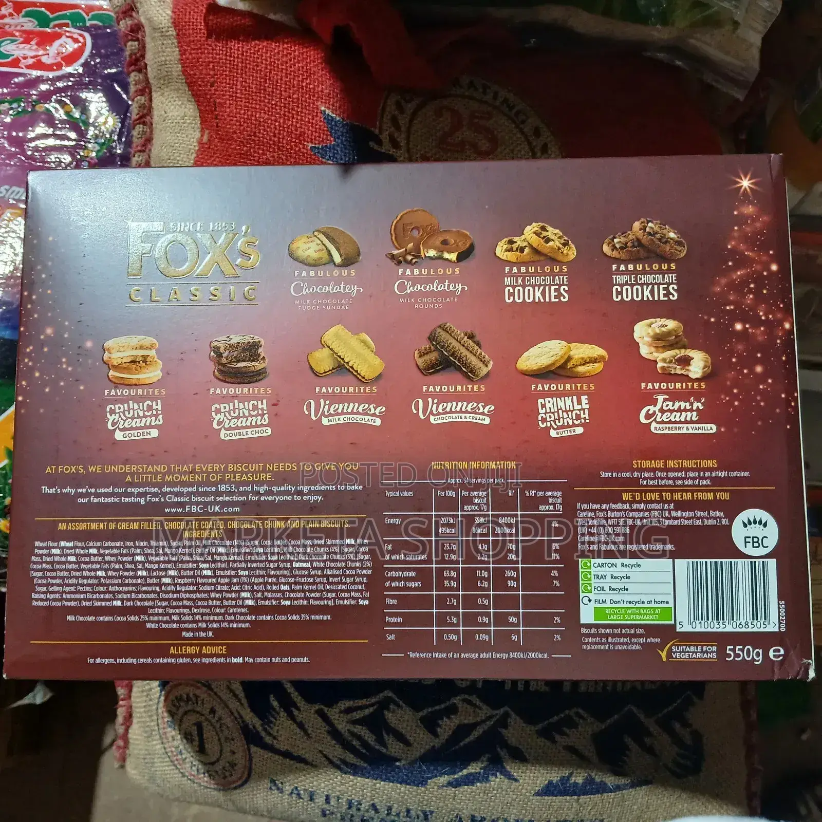 Fox Classic Biscuits 550g