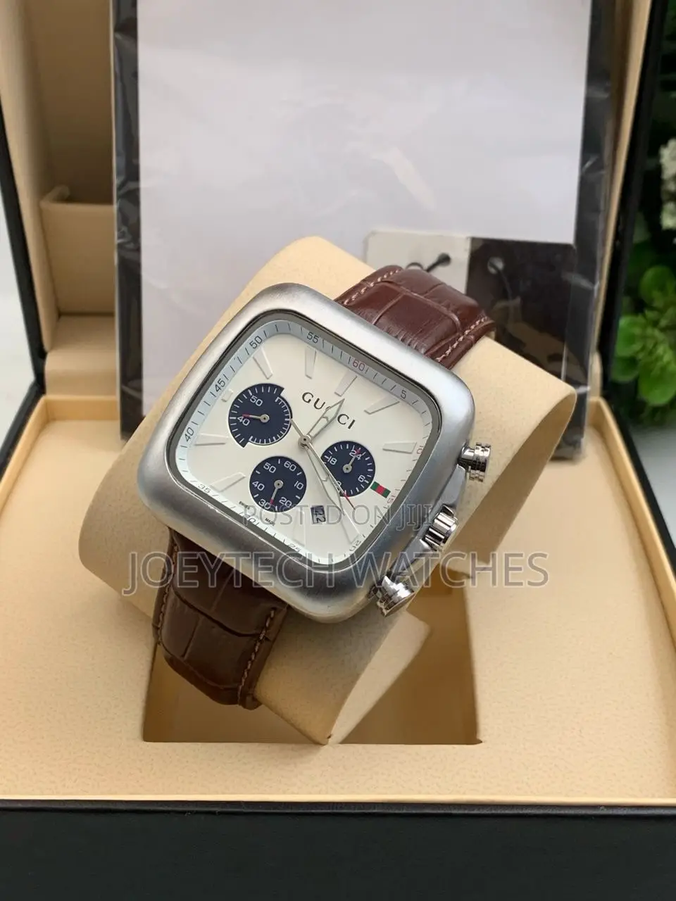 Genuine Leather Strap Gucci Designer Watch