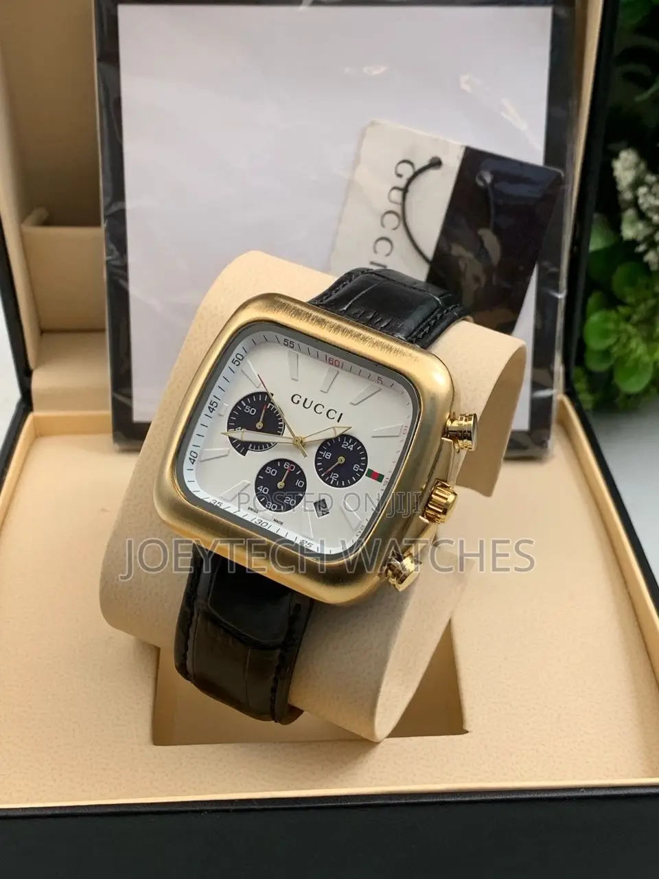 Genuine Leather Strap Gucci Designer Watch