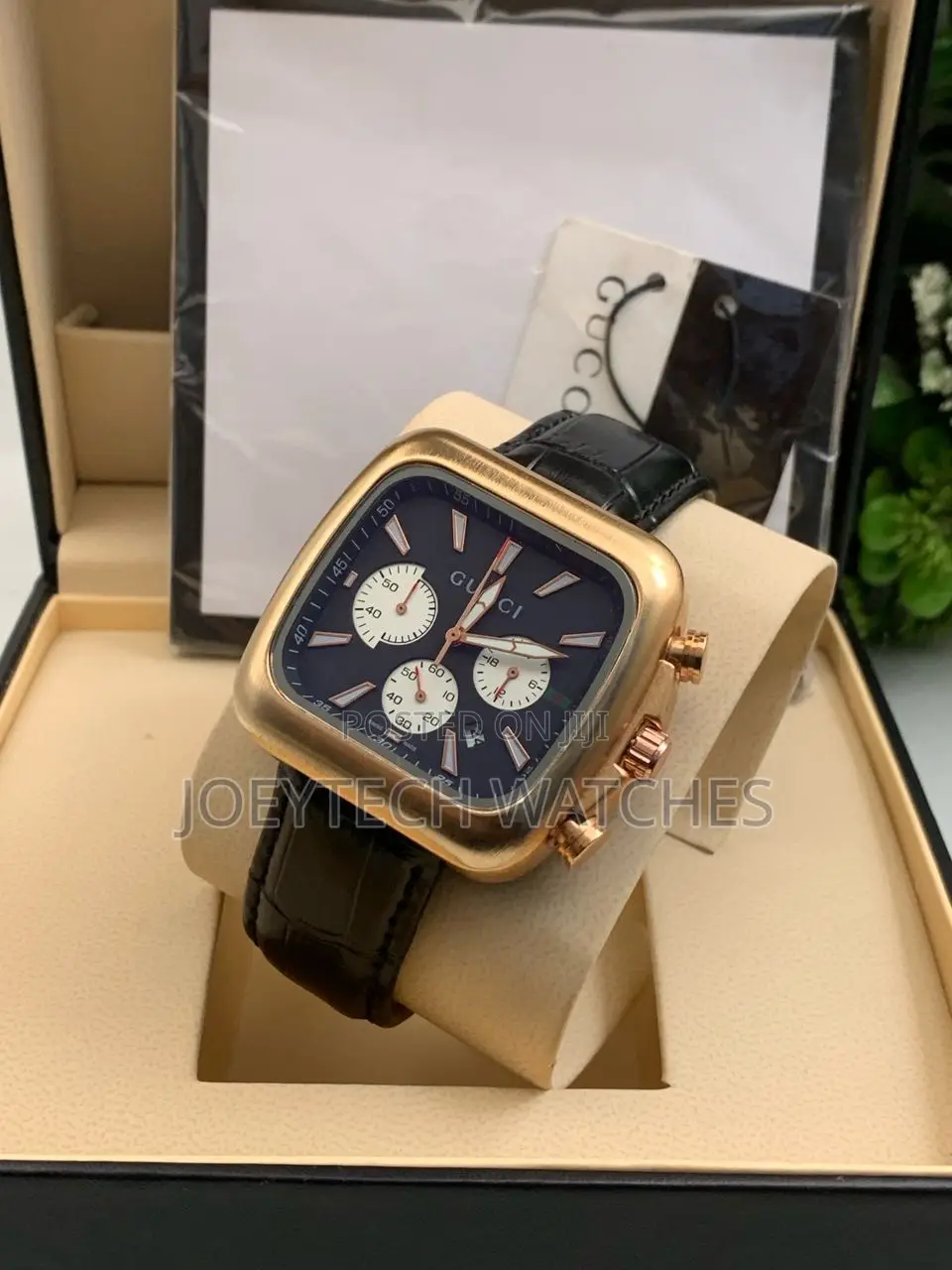 Genuine Leather Strap Gucci Designer Watch