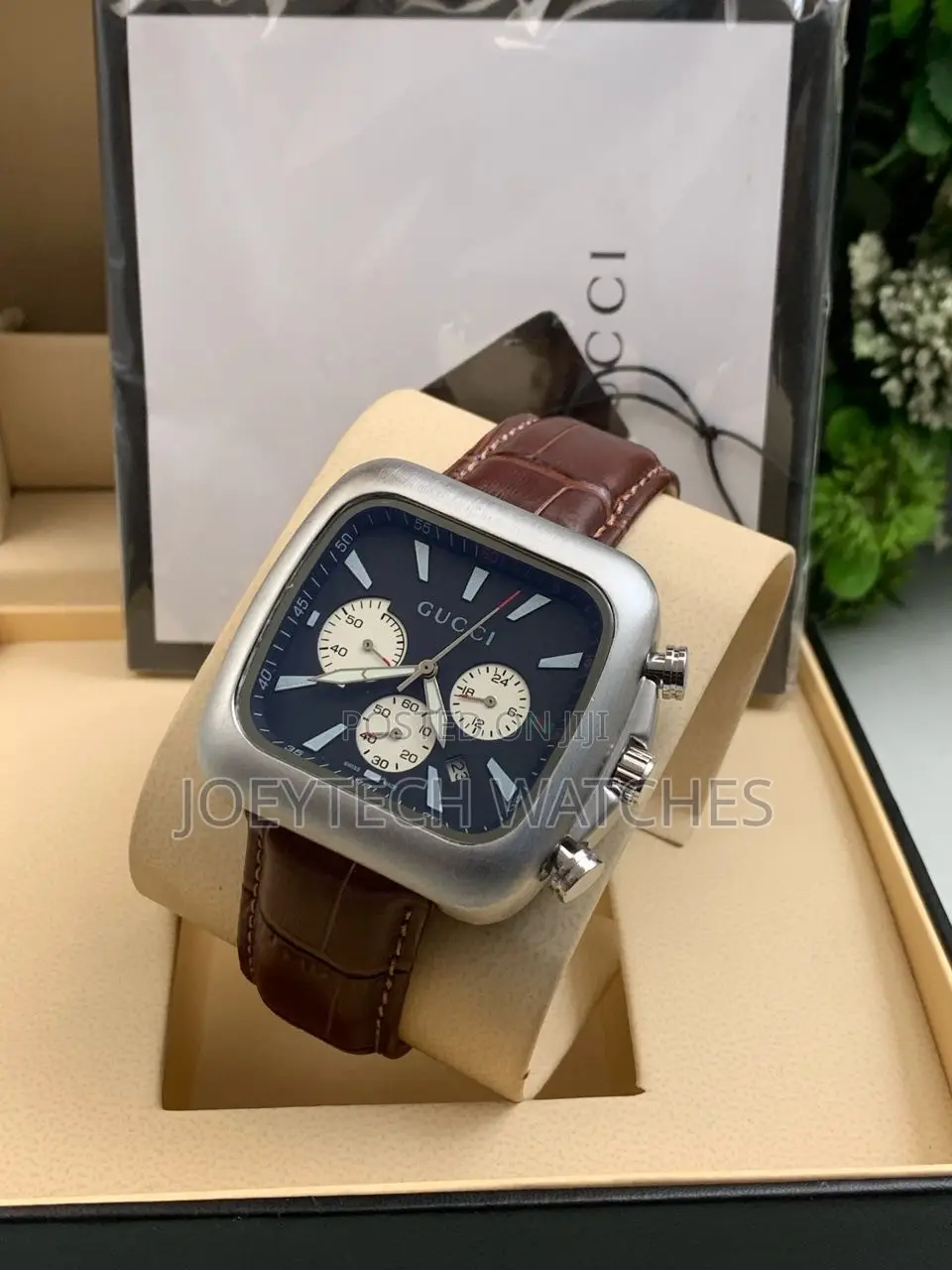 Genuine Leather Strap Gucci Designer Watch