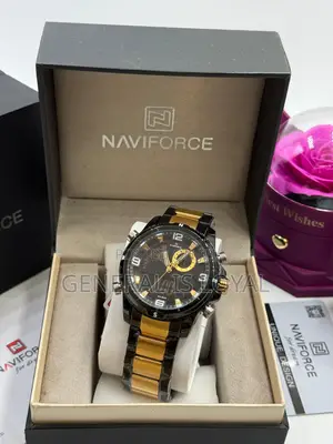 Naviforce Multi Zone Gold Black Watch Stainless Steel