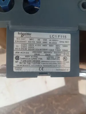 200a Schneider Contactor Lc1f115m7