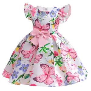 Toddler Girl's Dress Flying Sleeve Princess Butterflies Cartoon Dress