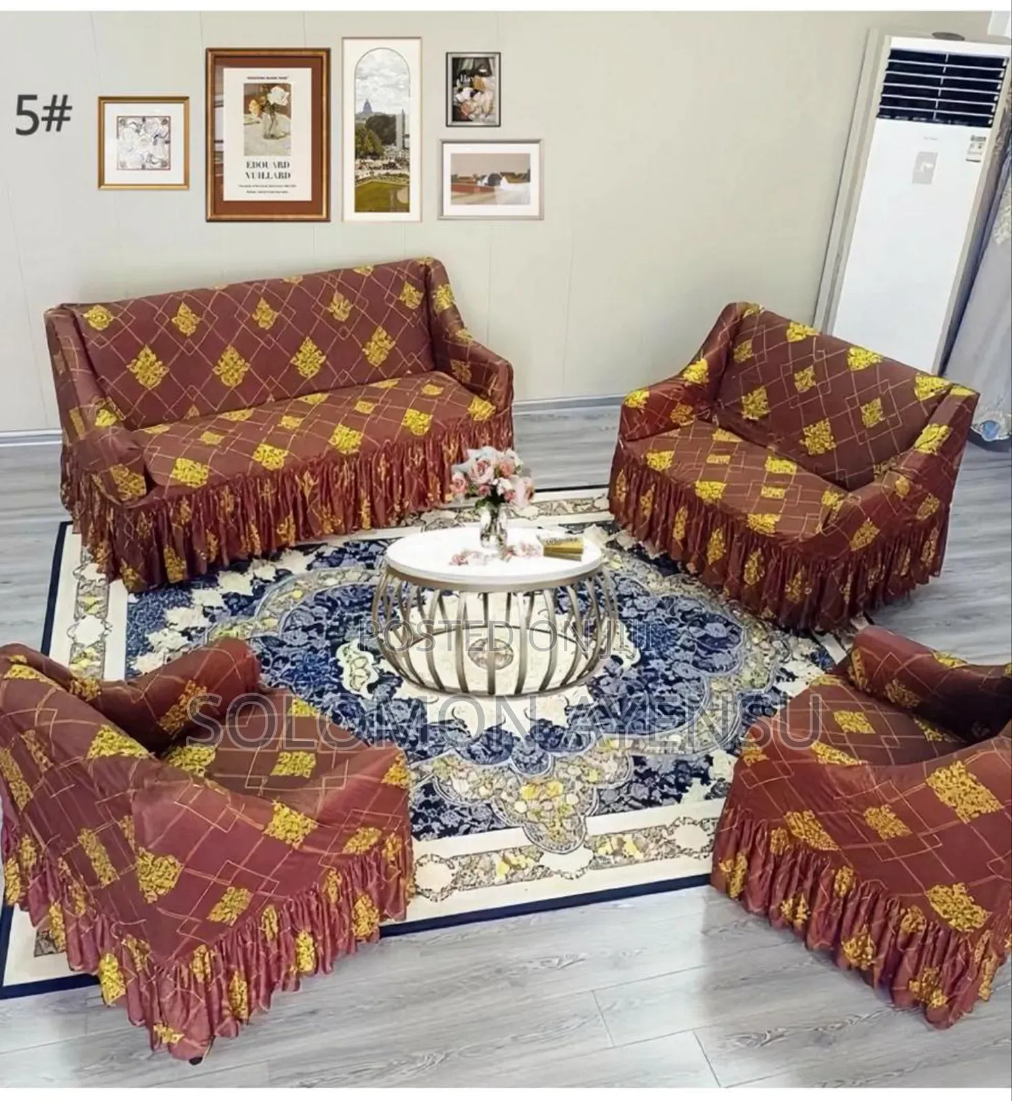 Quality Living Room Set Featuring A Sofa Covers