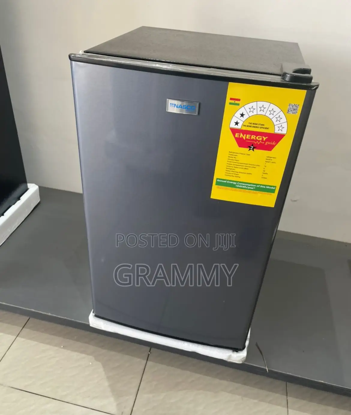 Brand New Nasco Single Door Table-Top Fridge – Silver