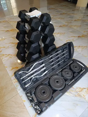 All Weight Hex Dumbbell + Barbell Set Combo