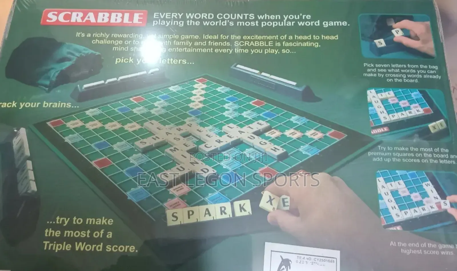 Scrabble Board Game Ready to Play at Any Time