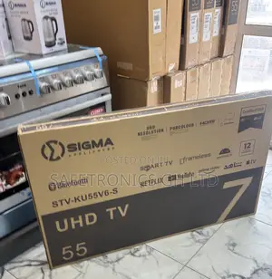 High Clear Sleek Sigma Smart 55 Inch Frameless Uhd Tv