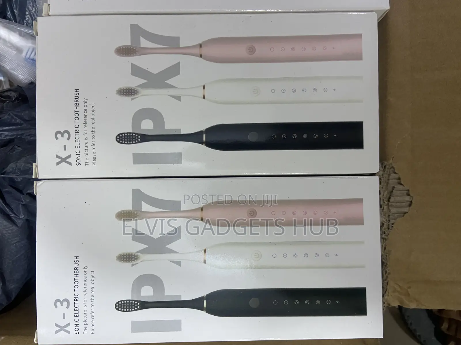 X3 Sonic Electric Toothbrush Ipx-7 Water Resistant With 4 Brushes